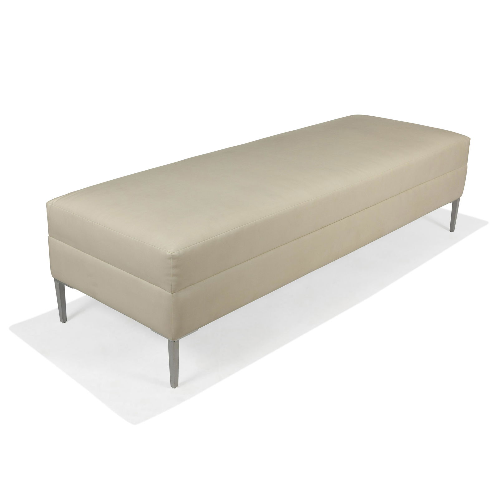 Contemporary Leather Bench (1 of 2)