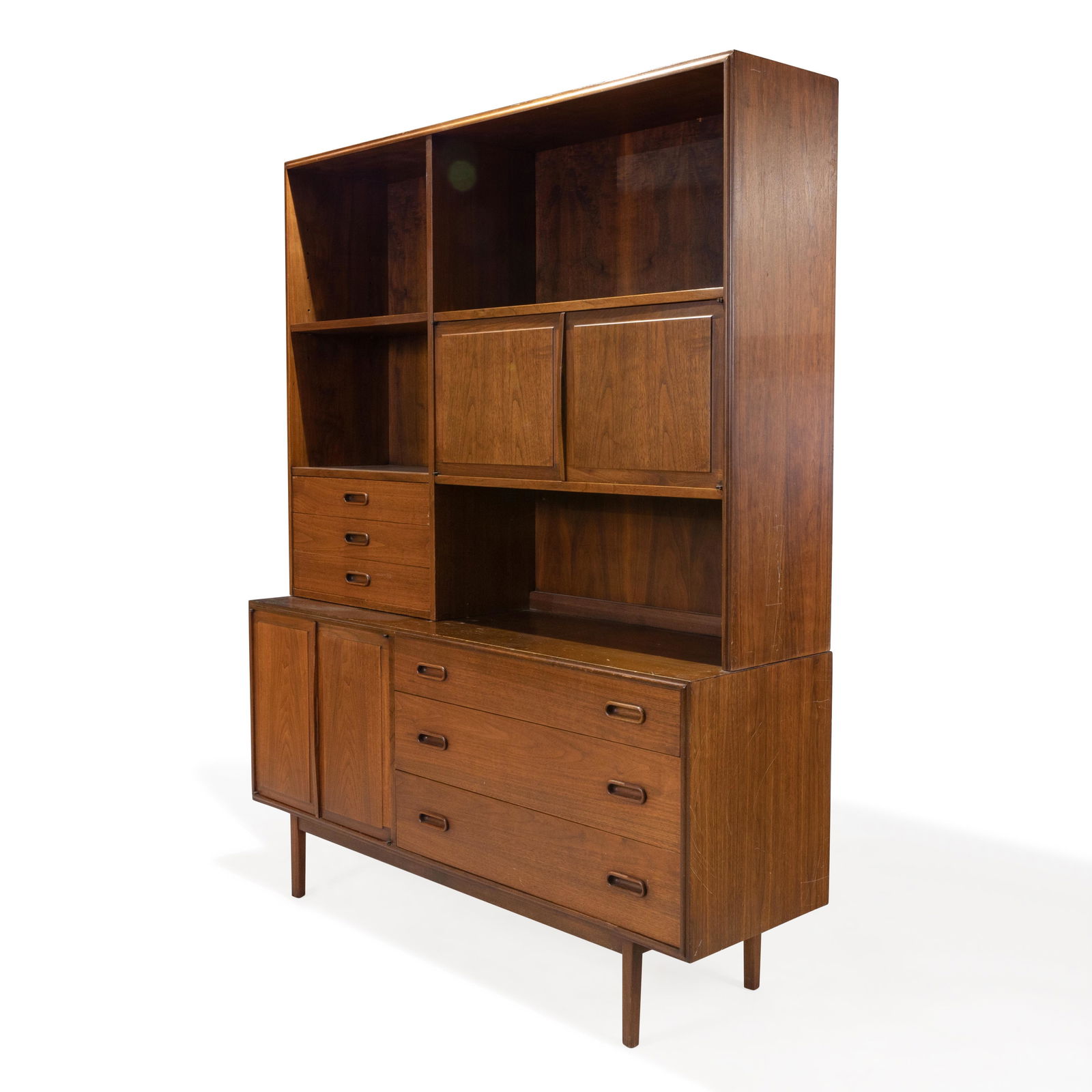 Mid Century Two Part Danish Style Credenza (1 of 2)