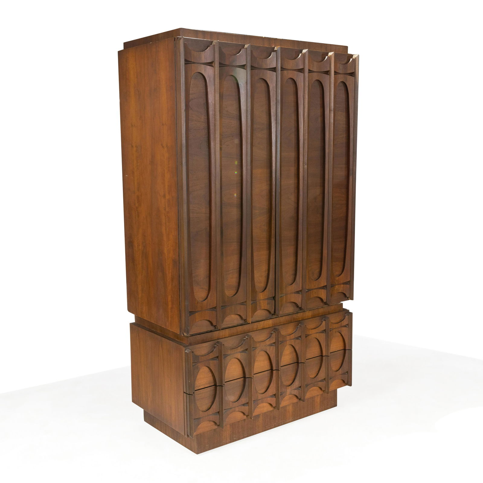 Brutalist Style - Walnut Chifferobe (1 of 3)