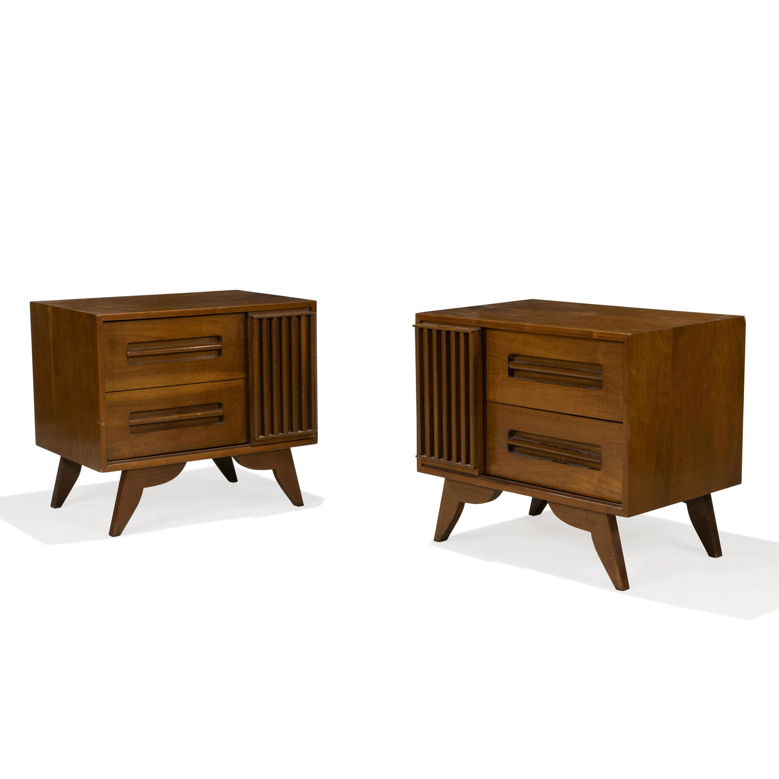 Mid Century Walnut Nightstands - Pair (1 of 4)