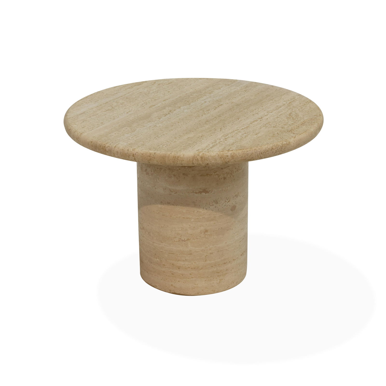 Travertine Cylinder Base Table (1 of 2)
