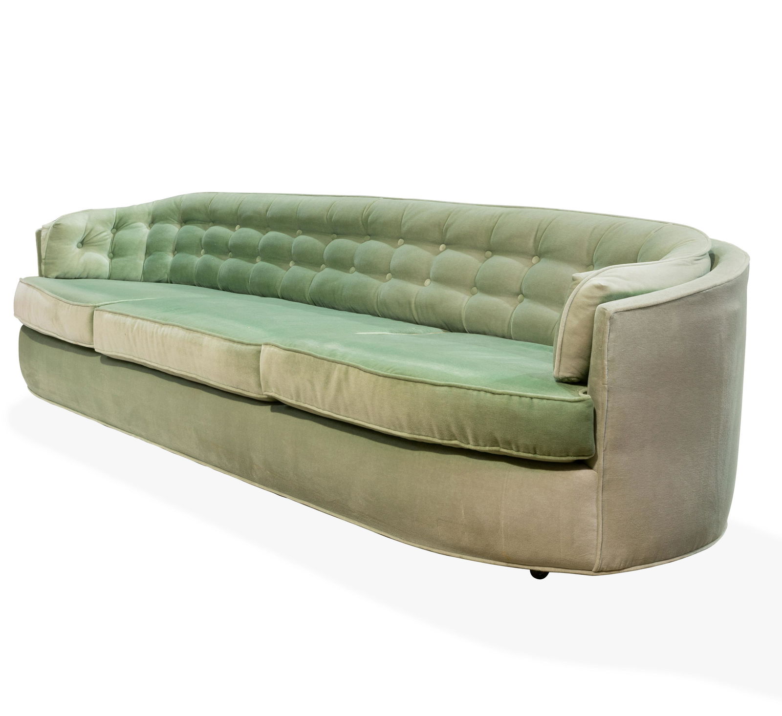Tufted Mid Century Velvet Sofa (1 of 3)