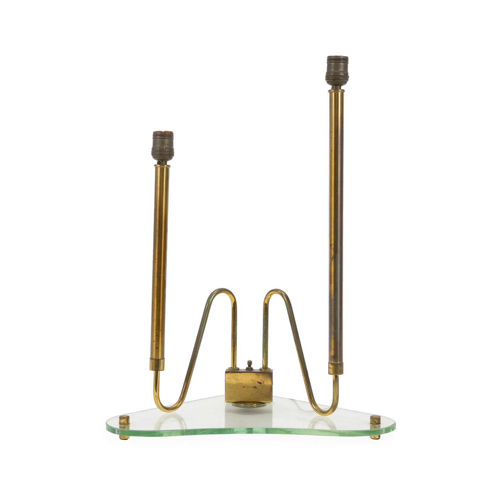 Fontana Arte (Attr.) - Glass & Brass Lamp (1 of 5)