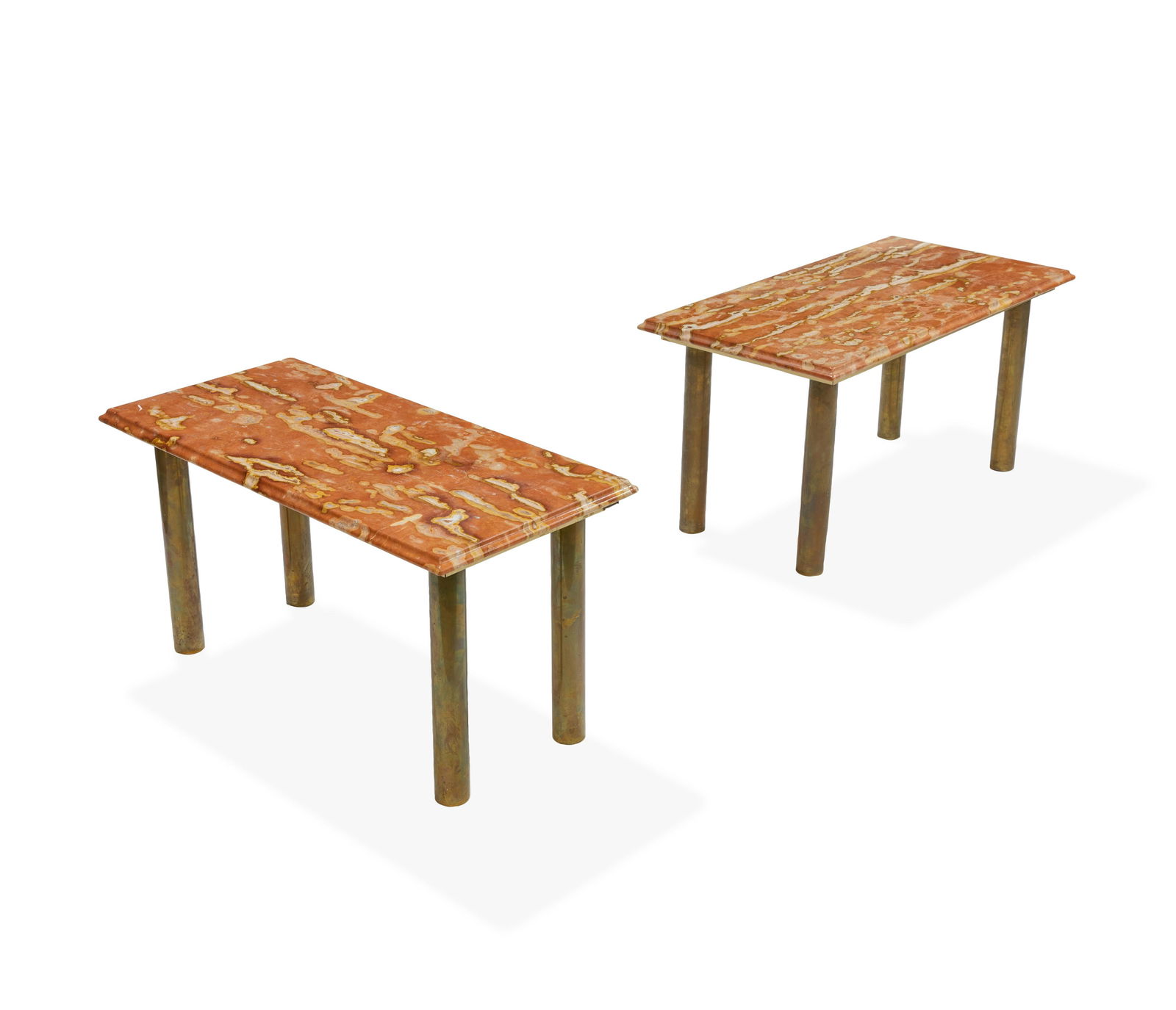 Marble Top End Tables with Brass Legs (1 of 3)