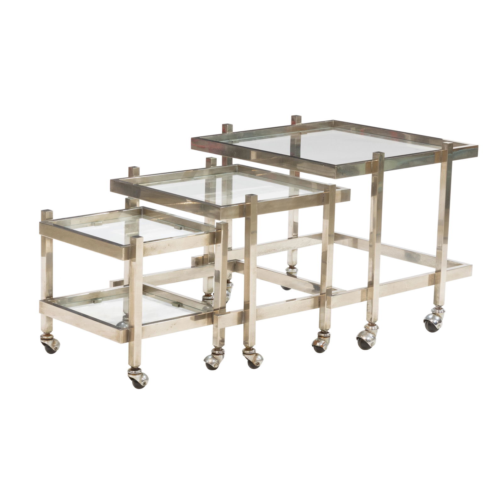 Modernist Aluminum Nesting Tables (1 of 4)