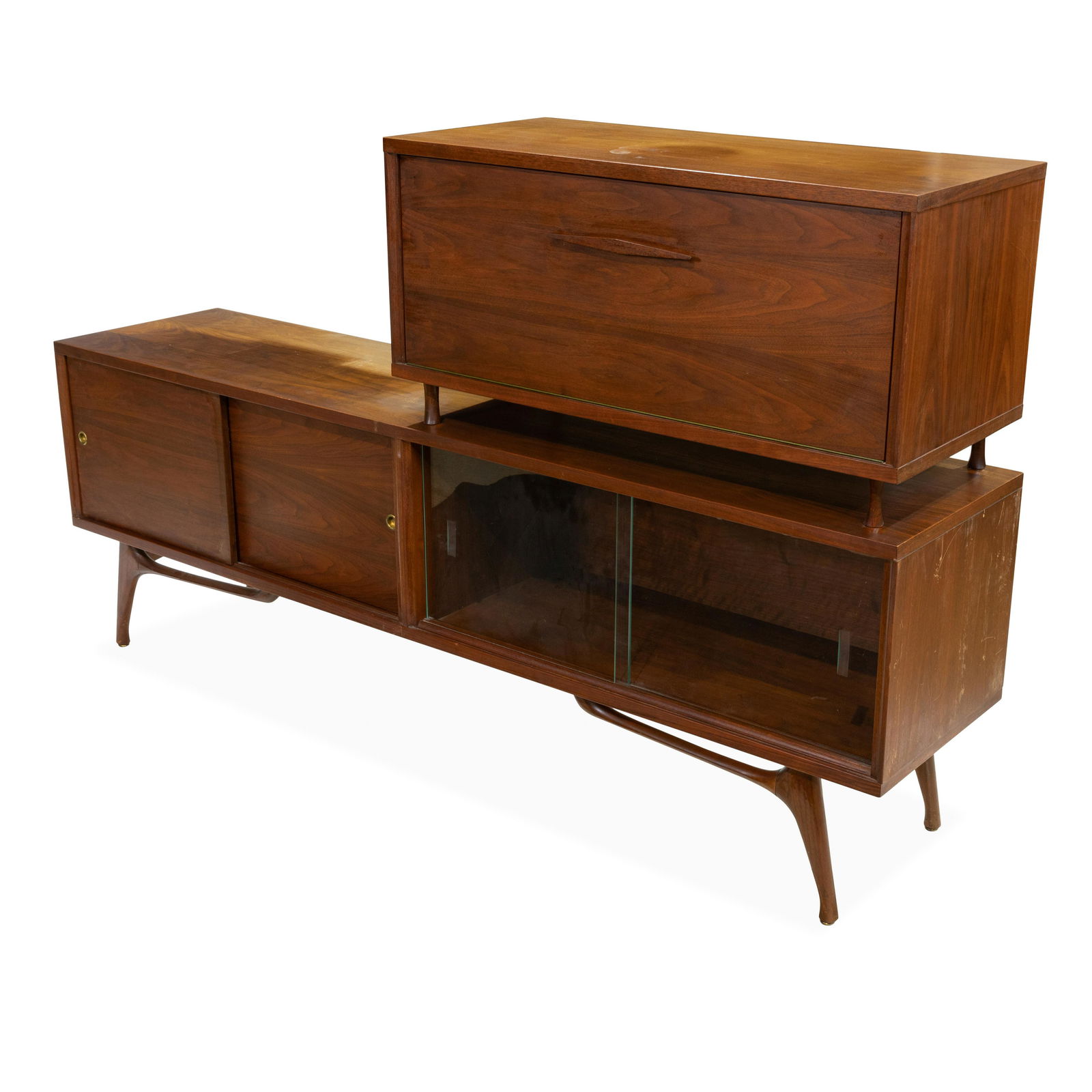 Walnut Two Part Credenza (1 of 5)