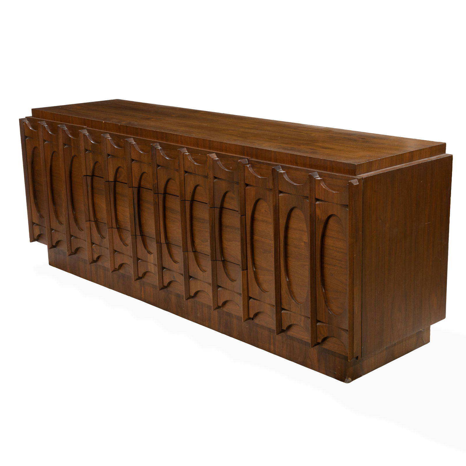 Brutalist Style Walnut Dresser (1 of 2)