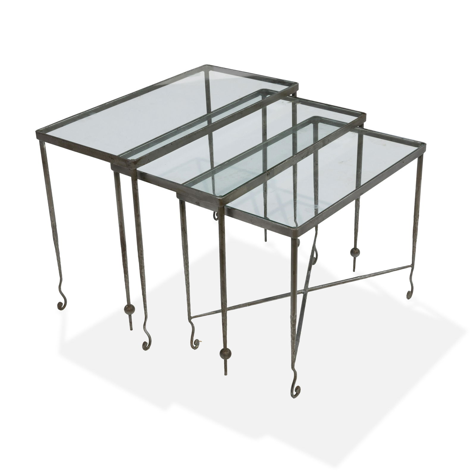 Hammered Iron Nesting Tables (1 of 4)