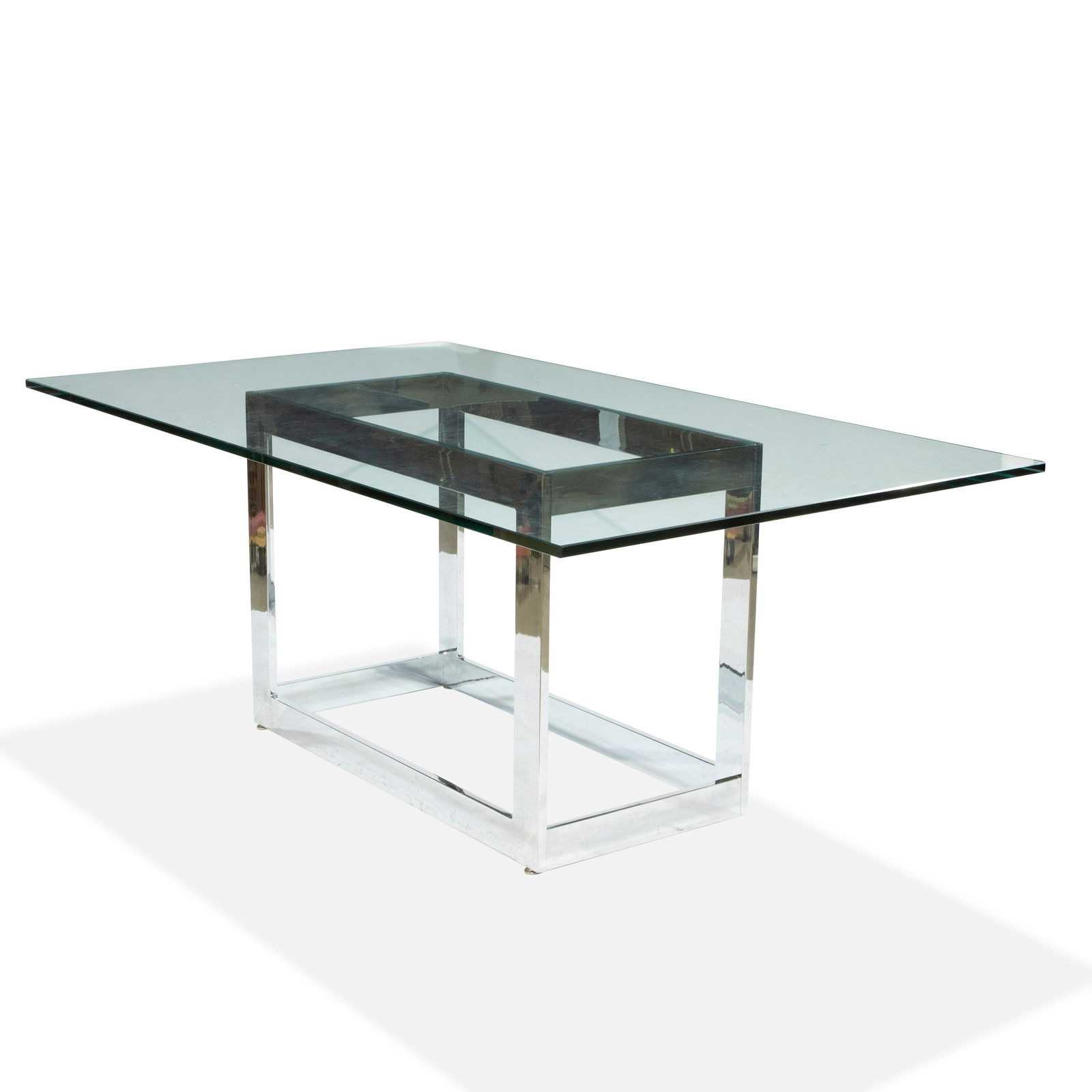 Milo Baughman - Chrome & Glass Dining Table (1 of 2)