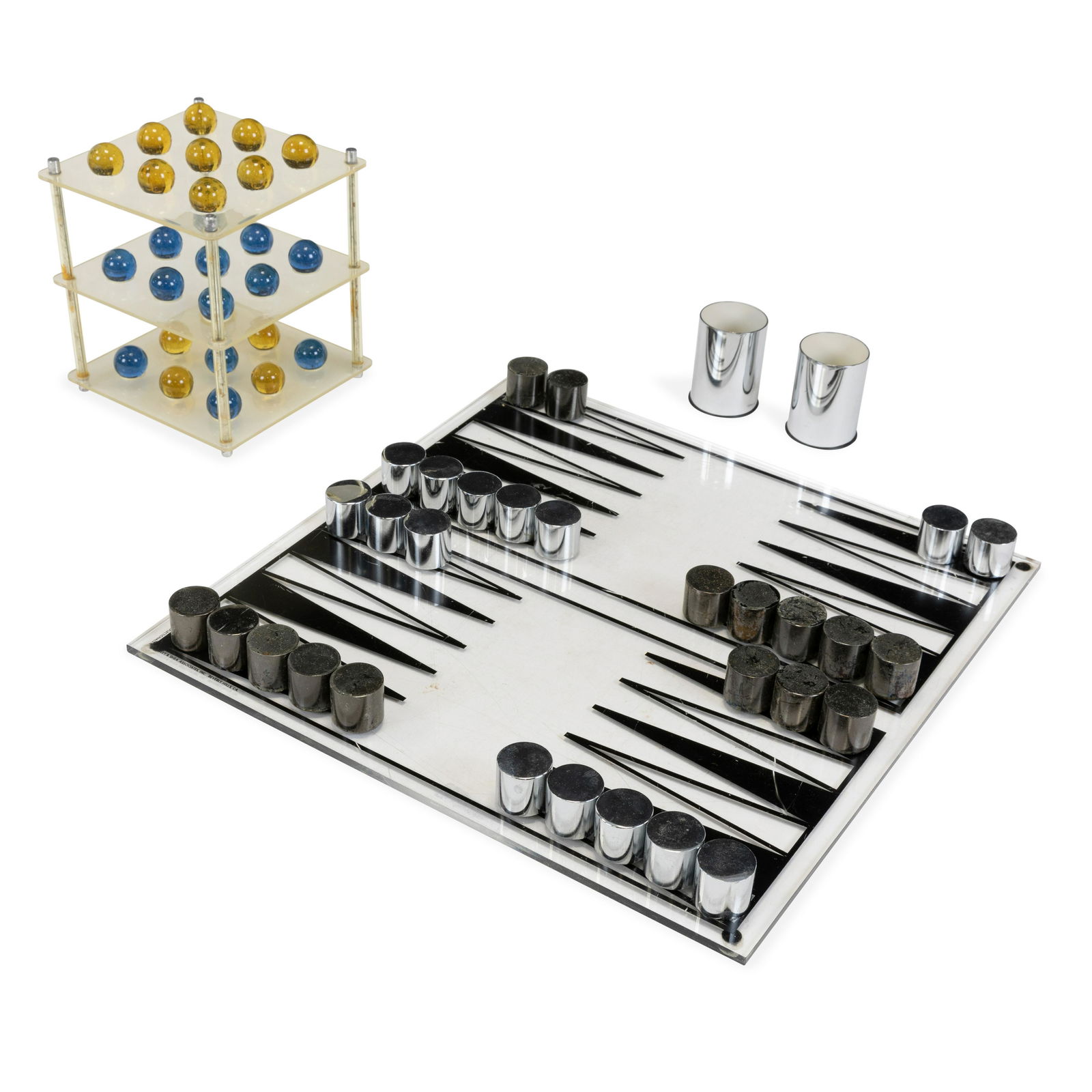 Vintage Lucite Backgammon & Marbles (1 of 5)