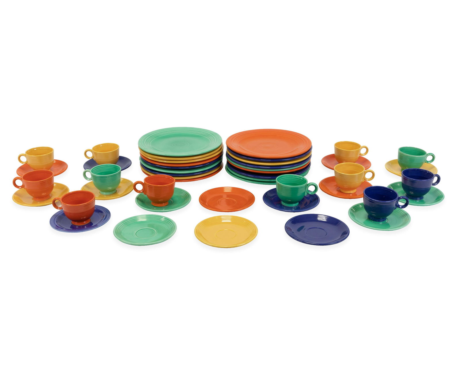 Fiesta Ware - Diner Plates and Tea Service (1 of 3)