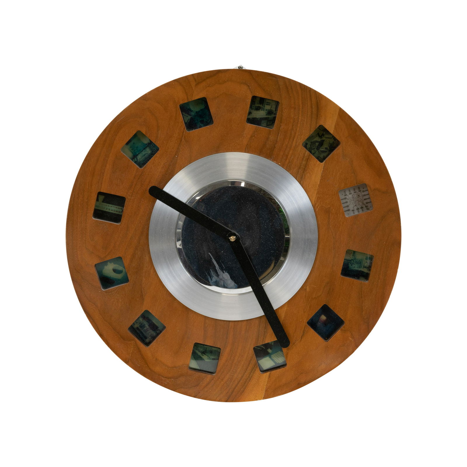 Mid Century Teak Wall Clock (1 of 4)