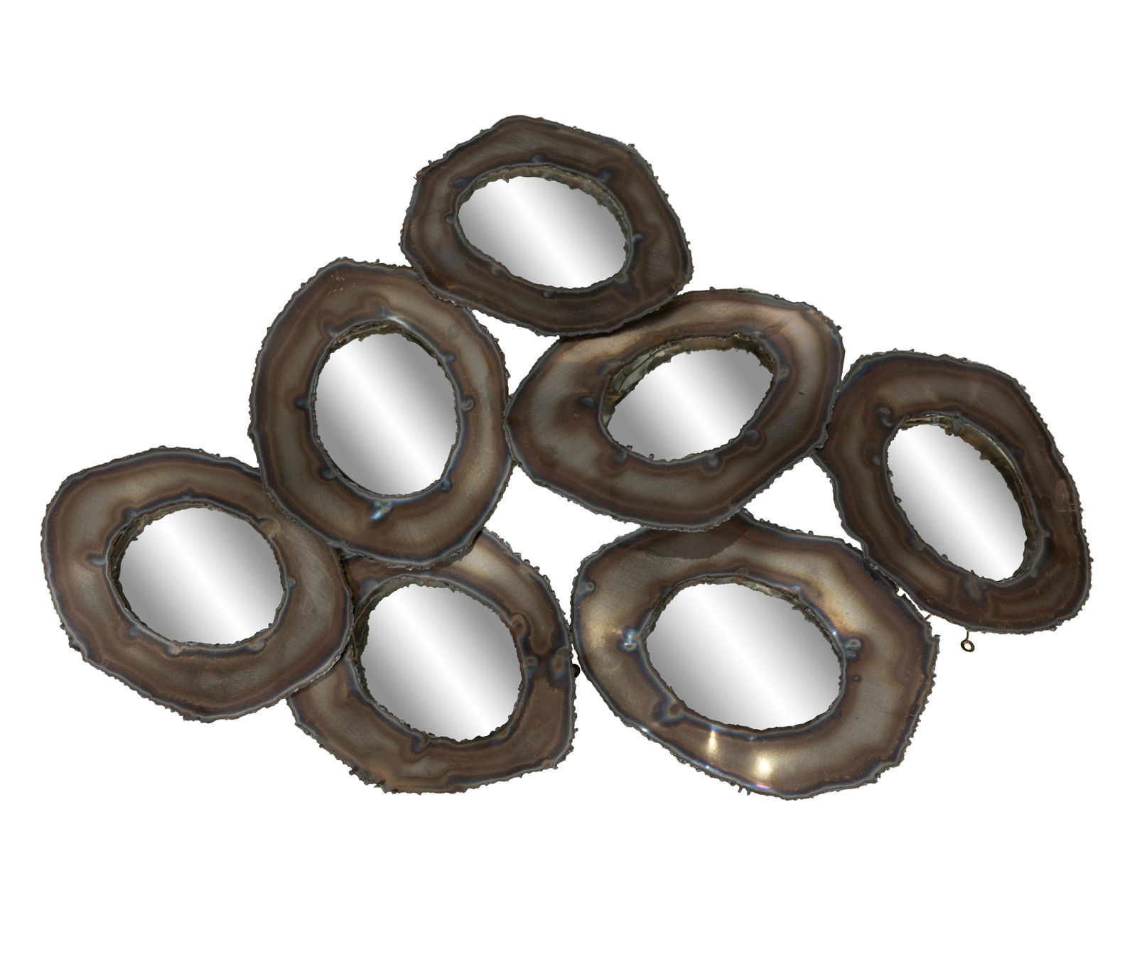 Brutalist Metal Wall Mirror (1 of 2)