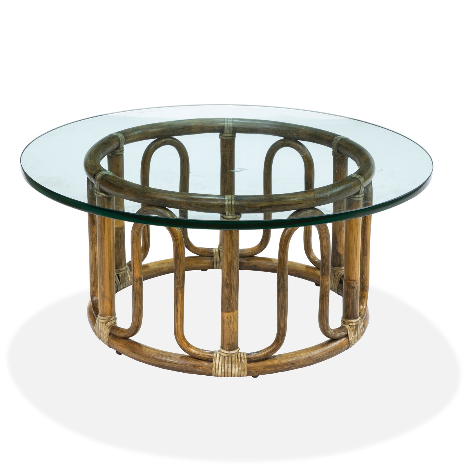 McGuire - Bamboo & Glass Coffee Table (1 of 3)
