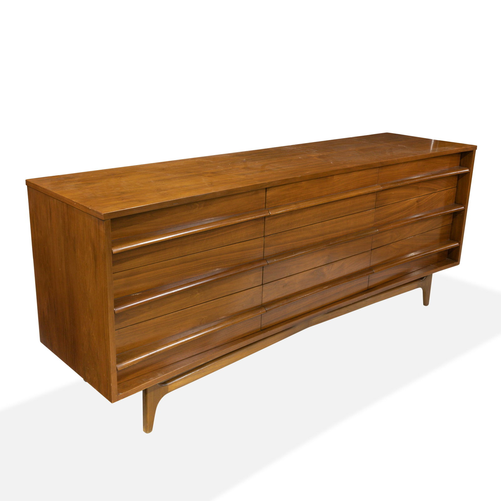 Walnut Concave Credenza (1 of 3)