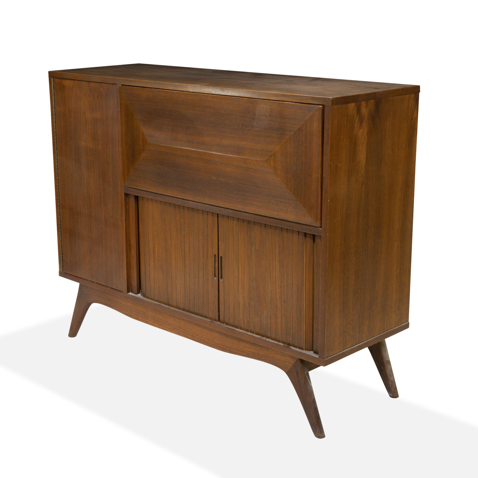 Mid Century Walnut Bar Cabinet (1 of 4)