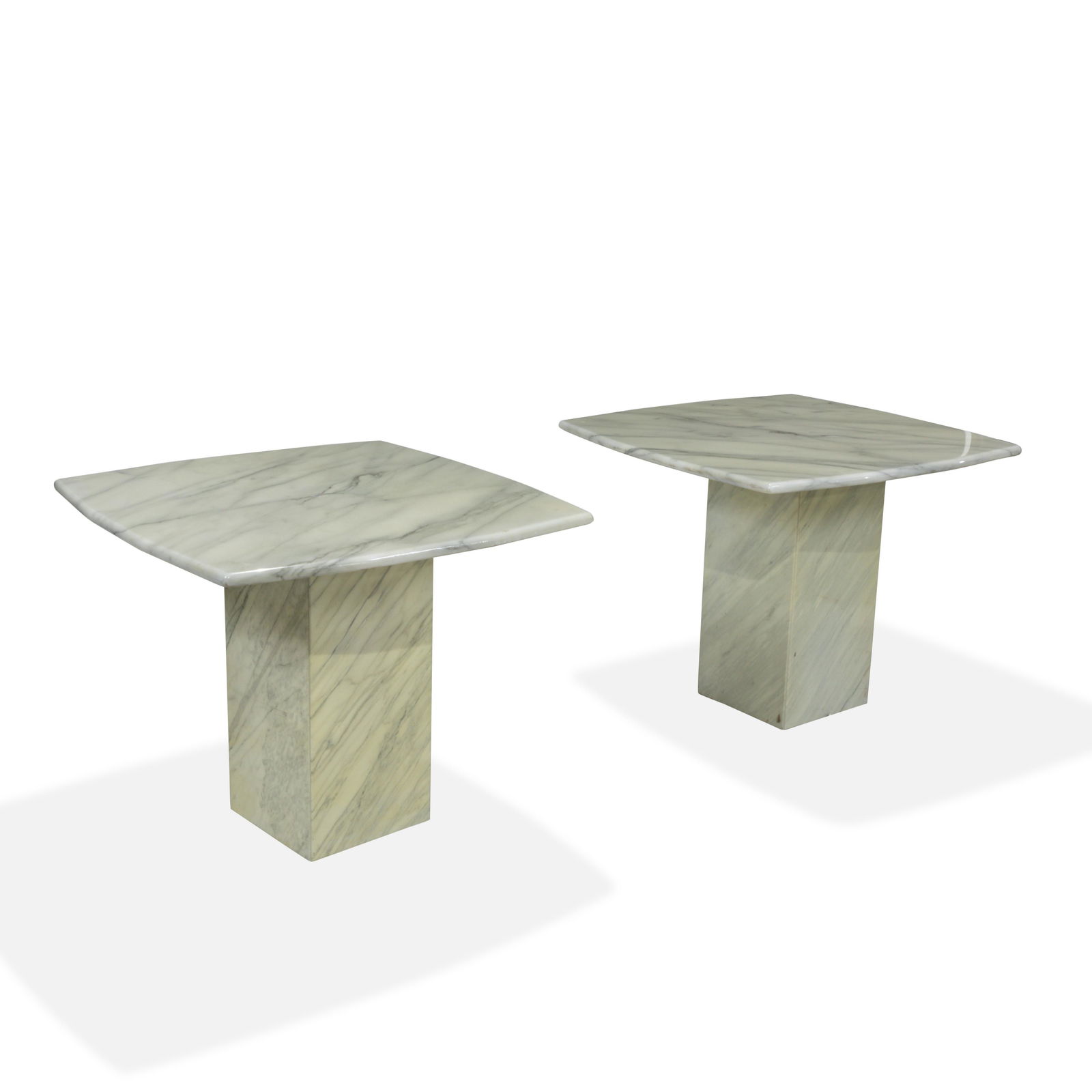 Marble Pedestal Tables - Pair (1 of 3)