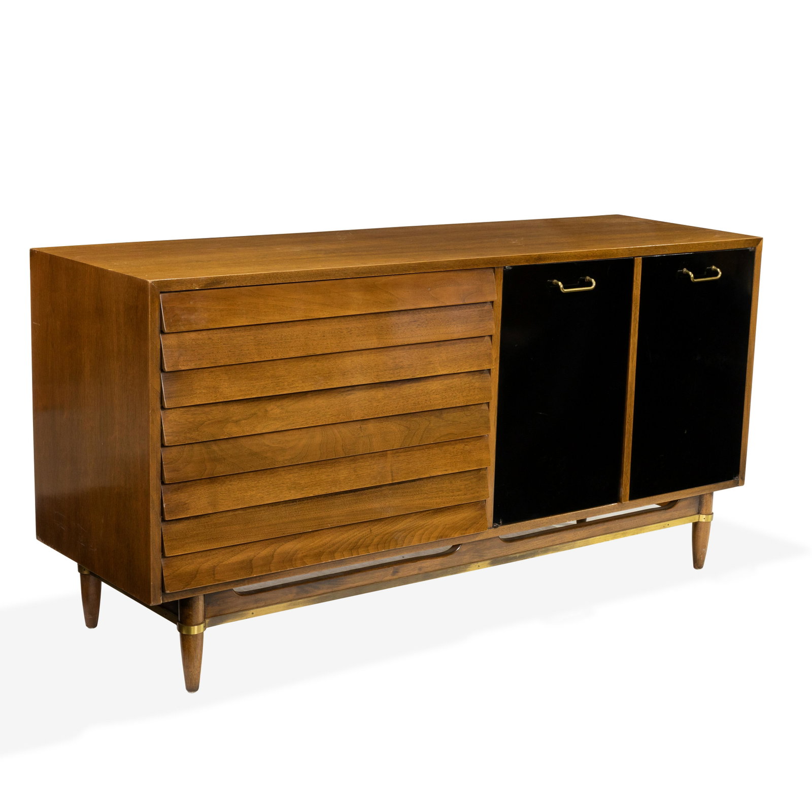American of Martinsville - Walnut Credenza: Description - American of Martinsville walnut credenza. Dimensions - 30.5" x 60" x 19.5"