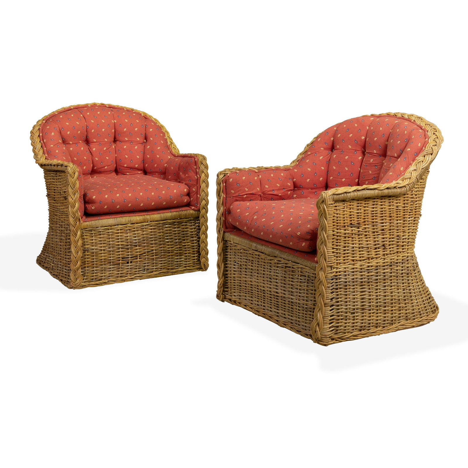 Wicker Club Chairs - Pair (1 of 2)