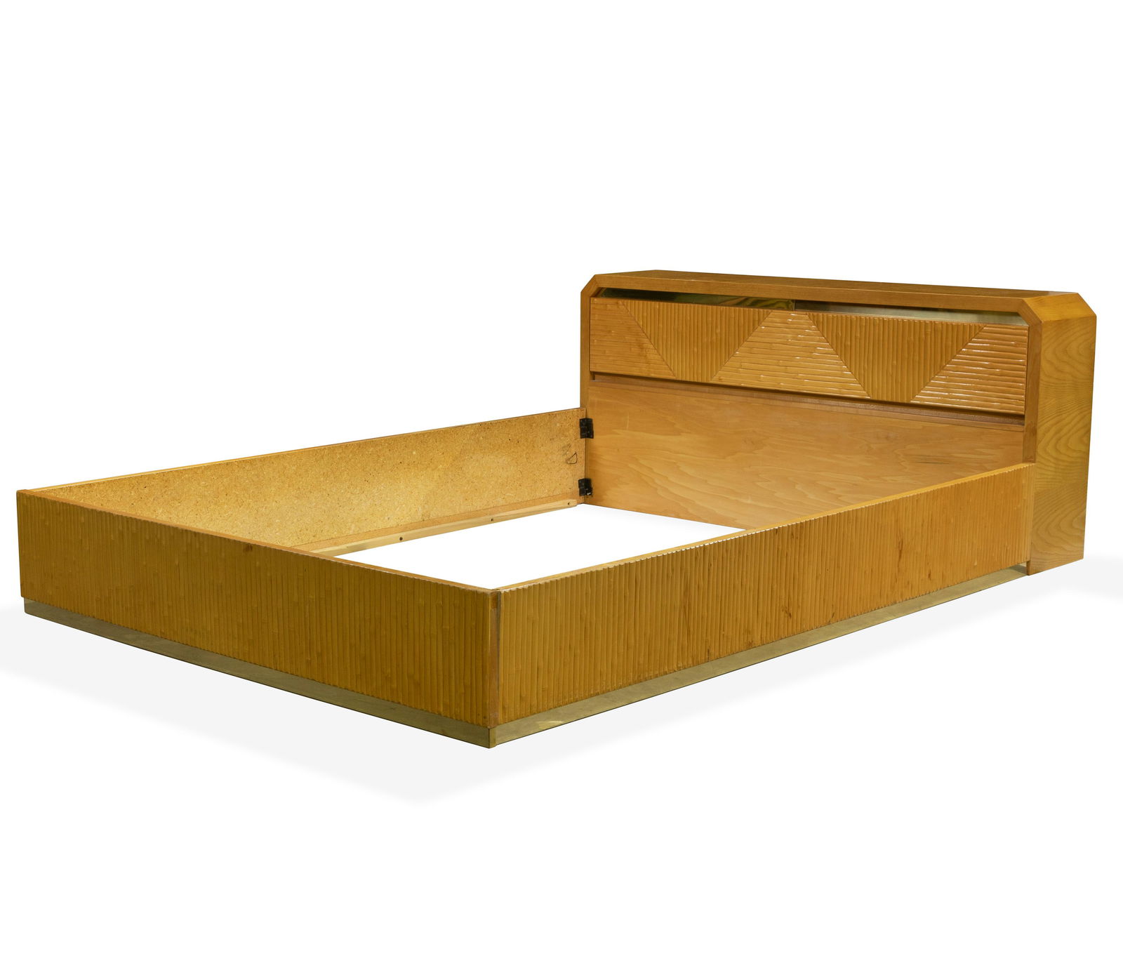 Karl Springer Style - Faux Bamboo Queen Bed (1 of 3)