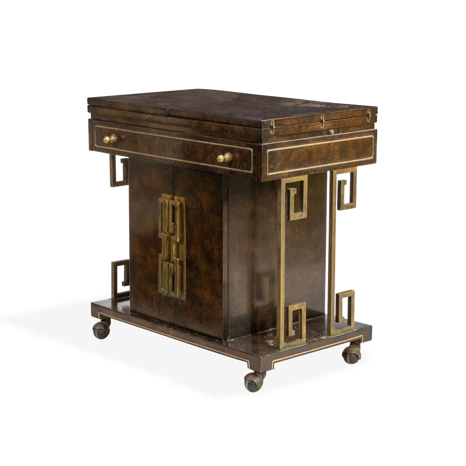 Mastercraft - Brass & Amboyna Bar Cart (1 of 6)