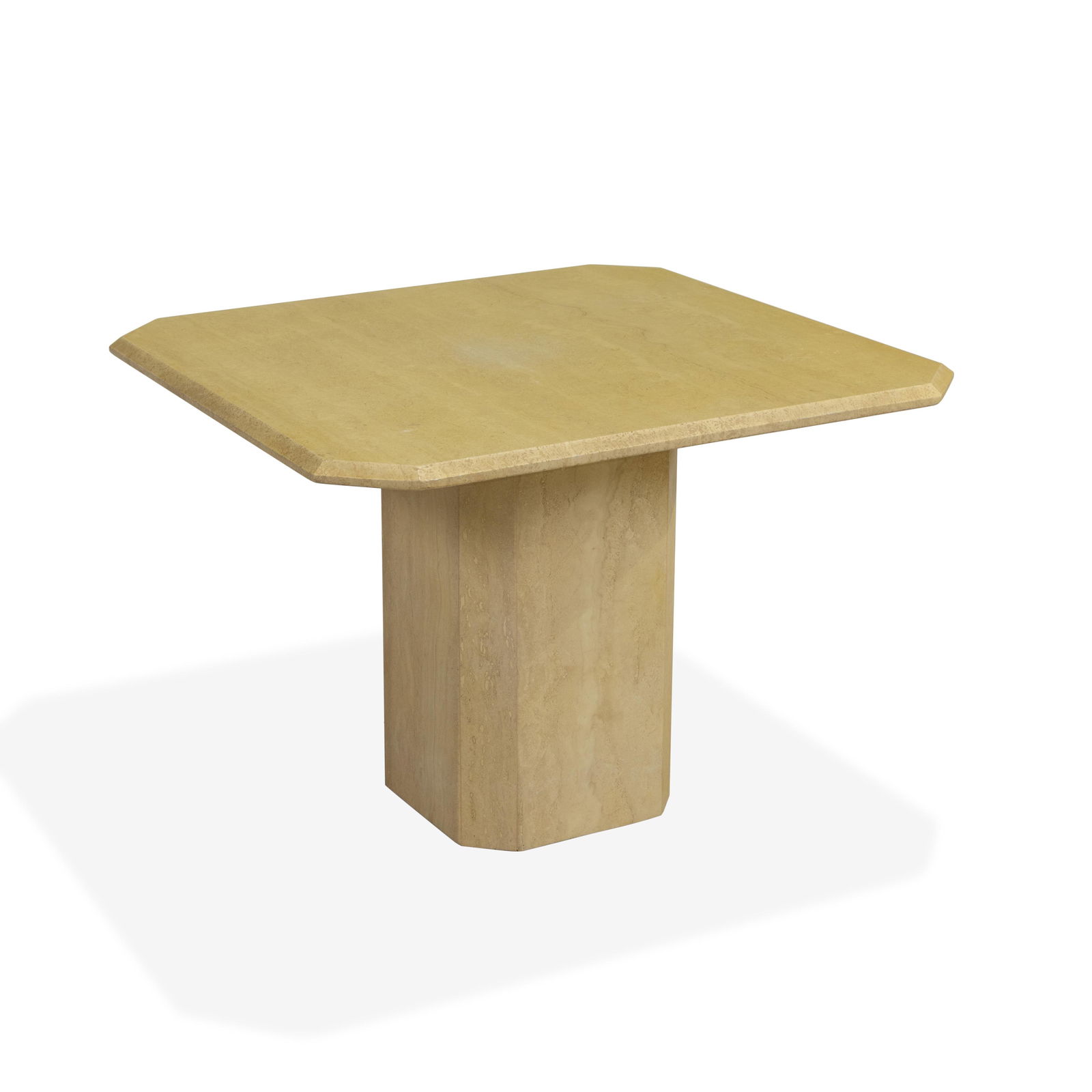 Italian Travertine Pedestal Table (1 of 3)