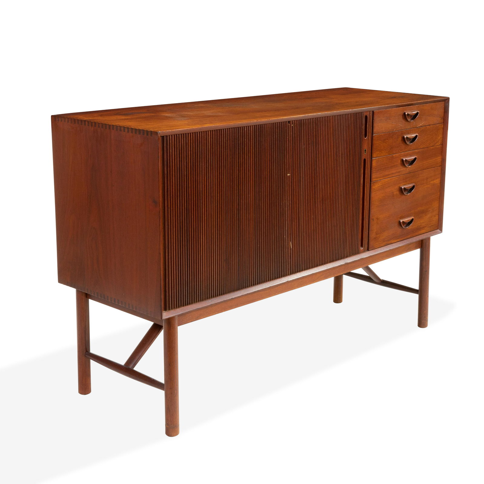 Peter Hvidt - Teak Tambour Credenza (1 of 9)
