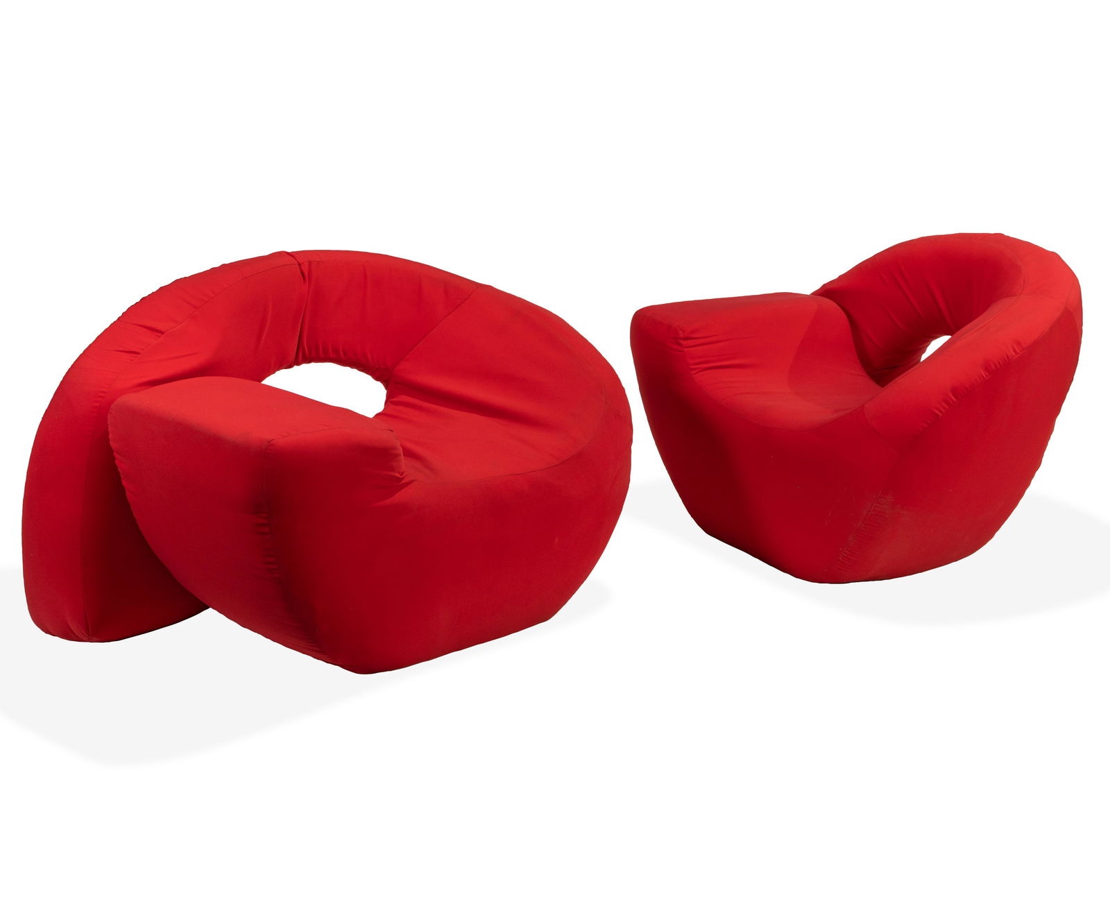 Nani Prina (Attr.) - Sess Longue Chairs: Description - A pair of large "Sess Longue" chairs attributed to Nani Prina. Dimensions - 29" x 44" x 32"