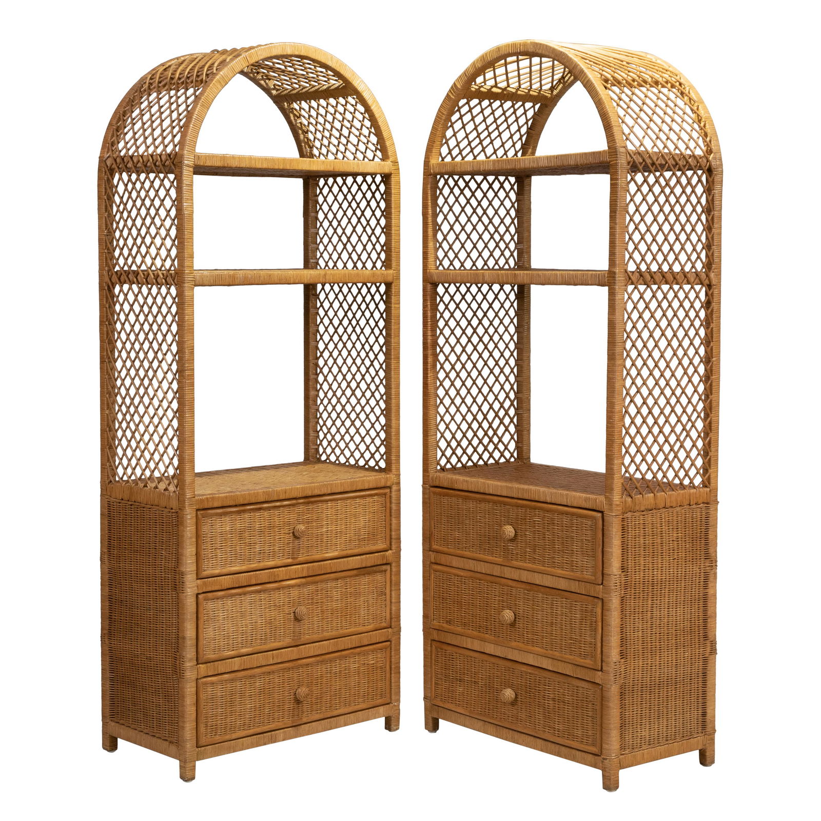 Wicker Etageres - Pair (1 of 2)