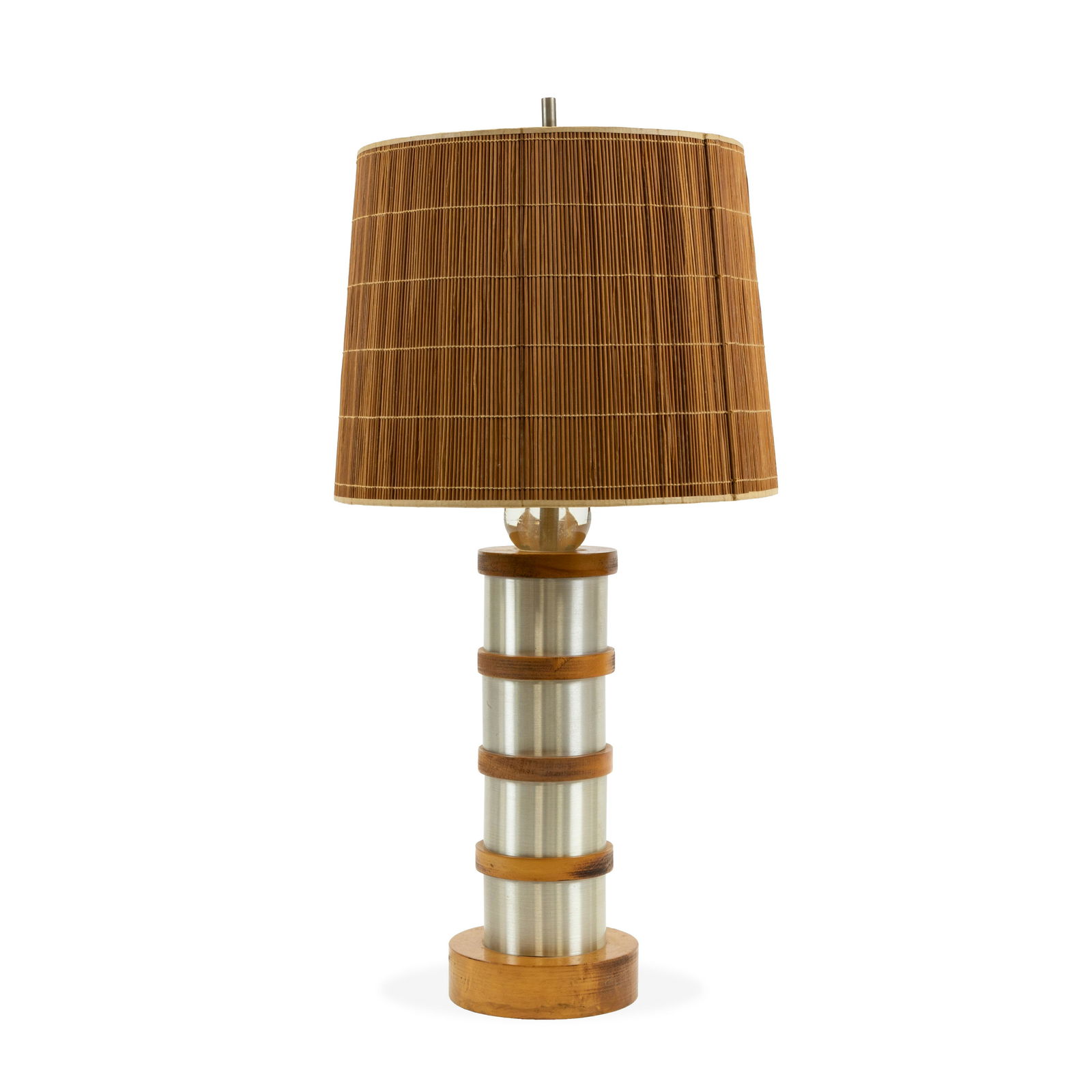 Burl and Bamboo Table Lamp (1 of 3)