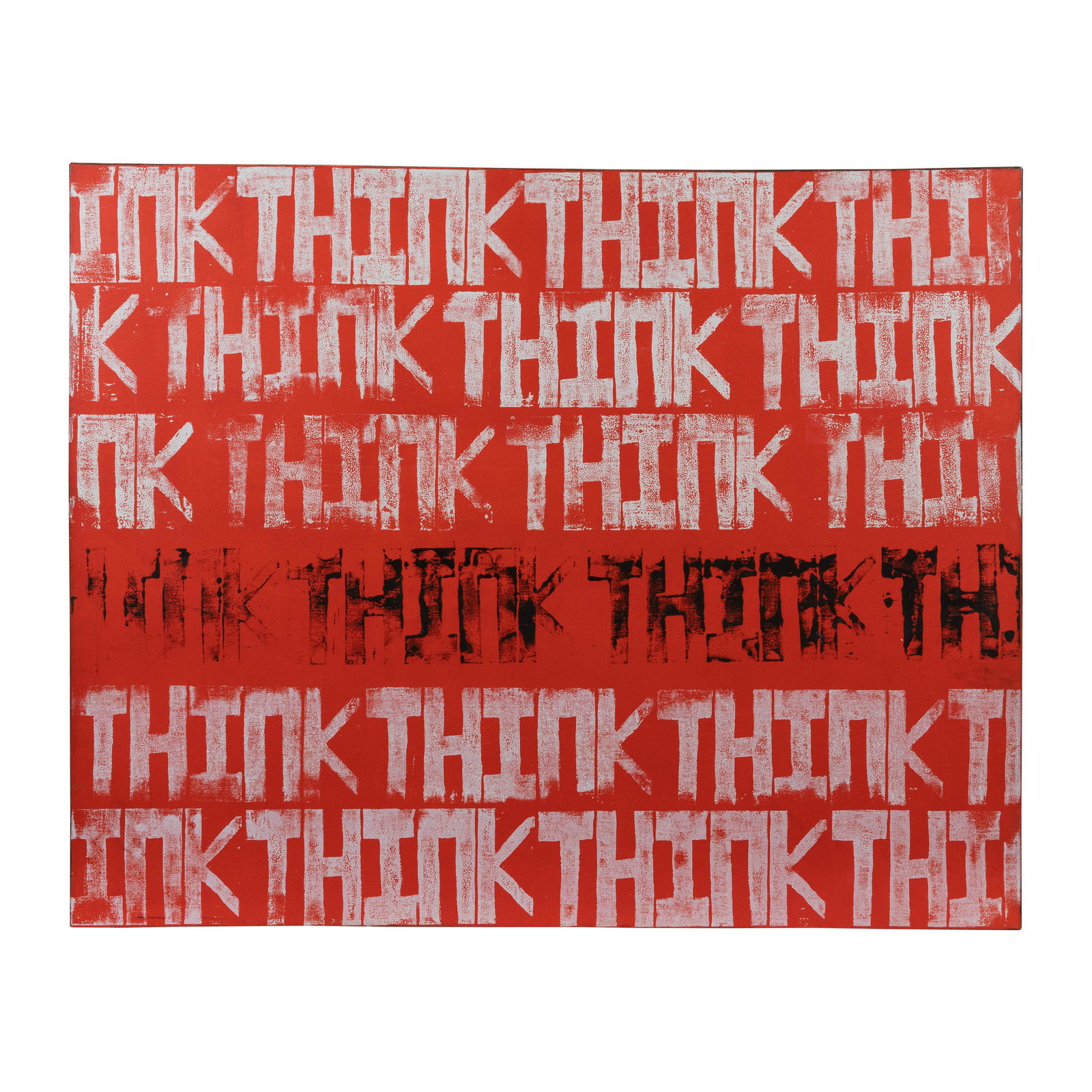 Screen Print on Canvas - Think (1 of 2)