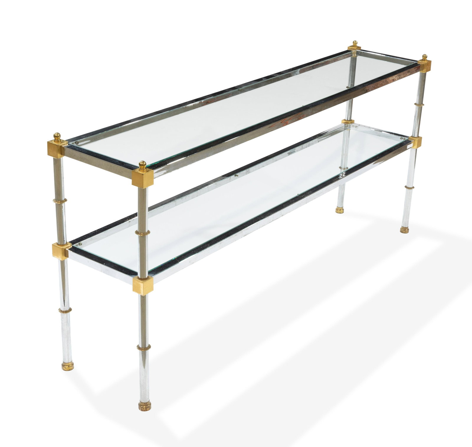 Chrome & Brass Console Table (1 of 3)
