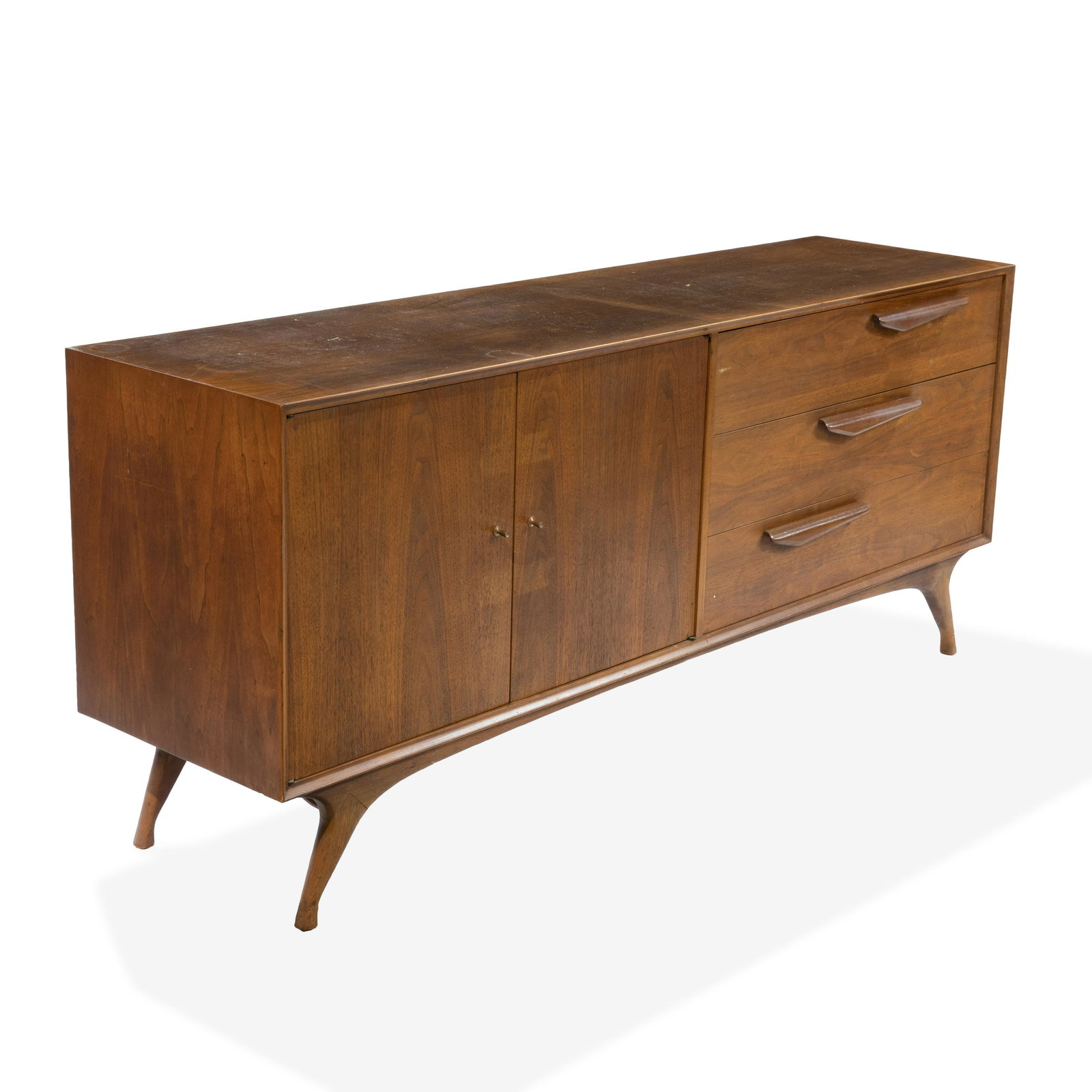 Sculpted Walnut Dresser (1 of 5)