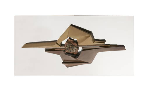 Giovanni Schoeman - Abstract Wall Sculpture: Description - 1970's Signed Giovanni Schoeman bronze and chrome abstract wall sculpture Dimensions: 24"x48"1/2"