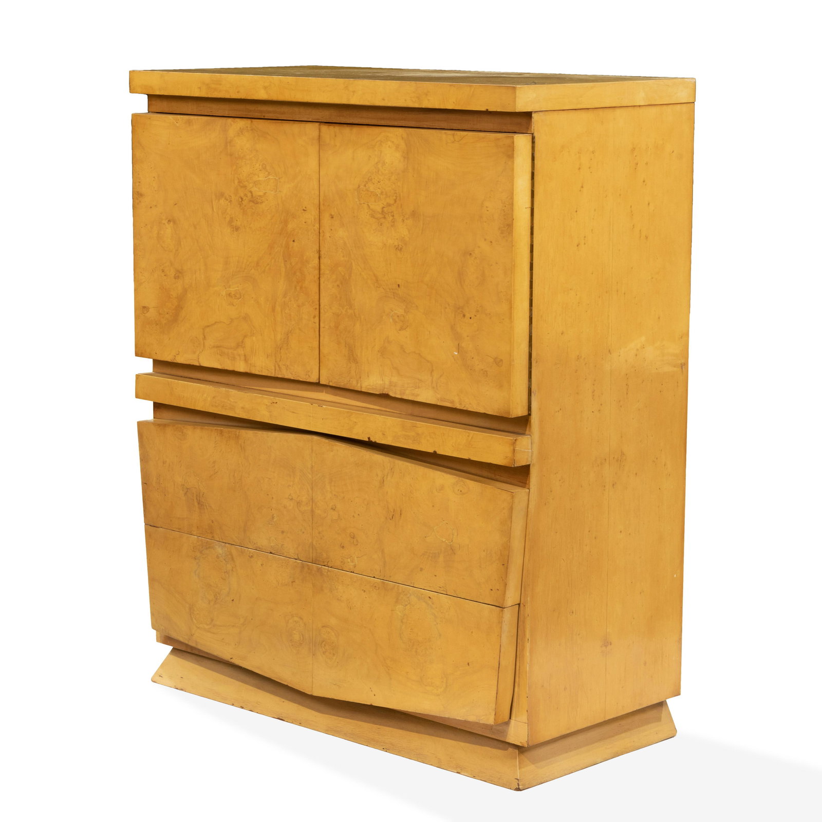 Deco Style Burl High Chest (1 of 5)