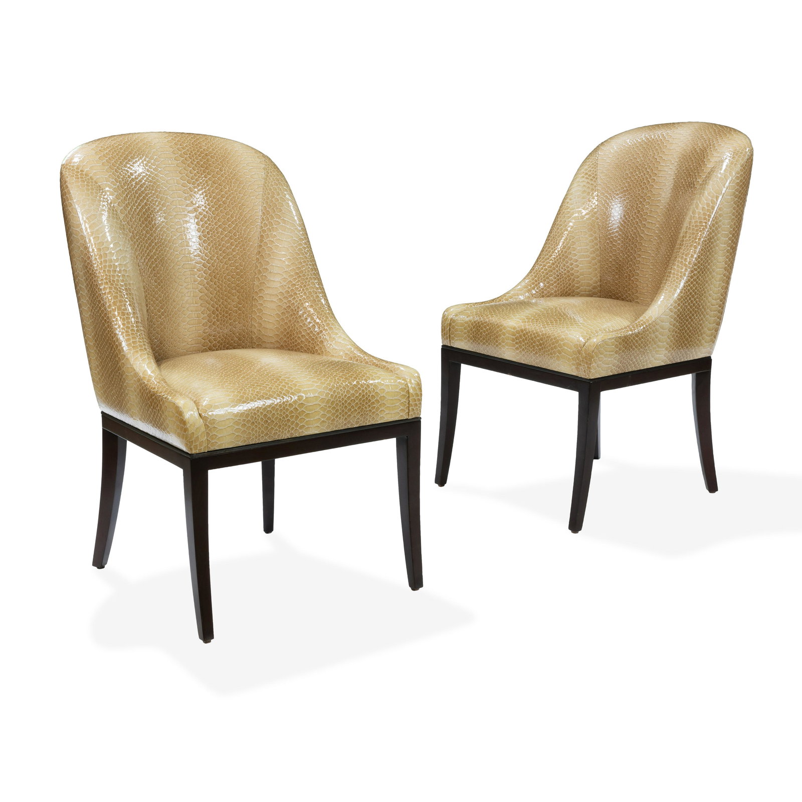 Contemporary Vinyl Faux Snake Chairs (1 of 3)