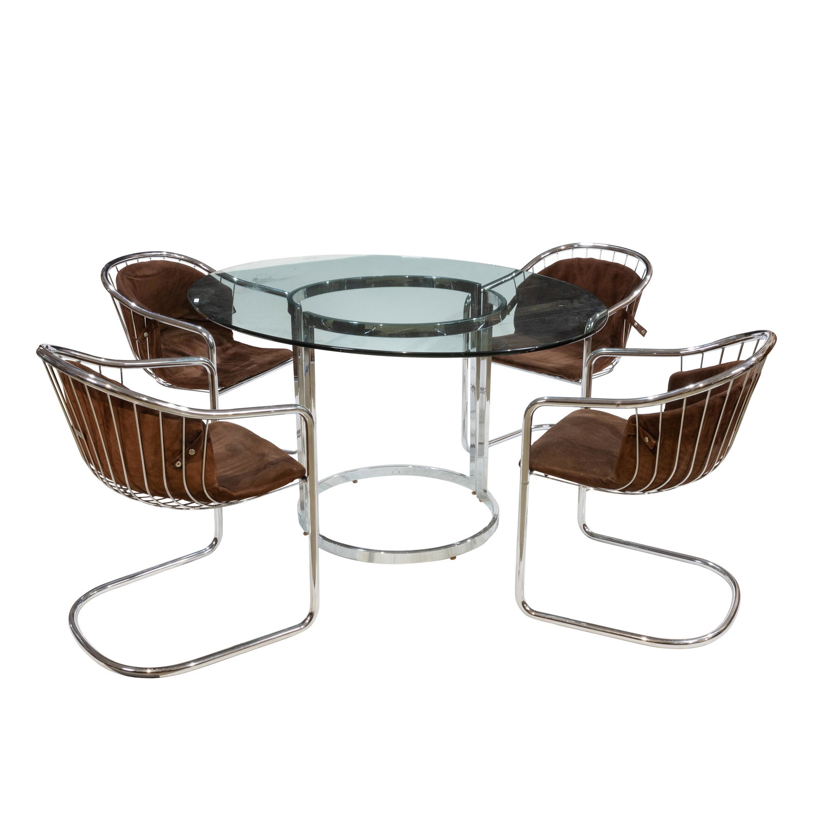 Chrome Table and 4 Chairs (1 of 2)