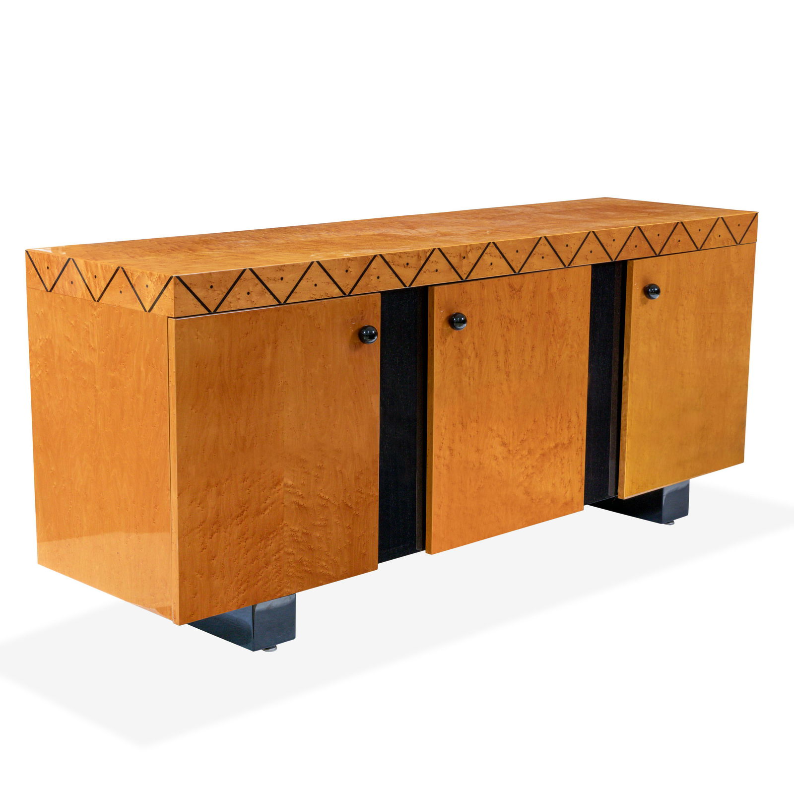 Art Deco Style Birds Eye Maple Credenza (1 of 3)