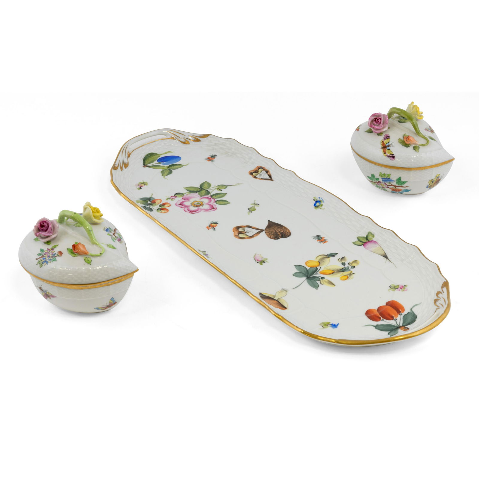 Herend - Queen Victoria Heart Boxes on Tray (1 of 3)