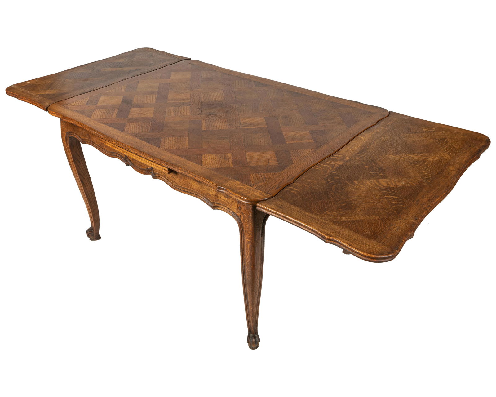 French Expandable Parquet Dining Table (1 of 7)