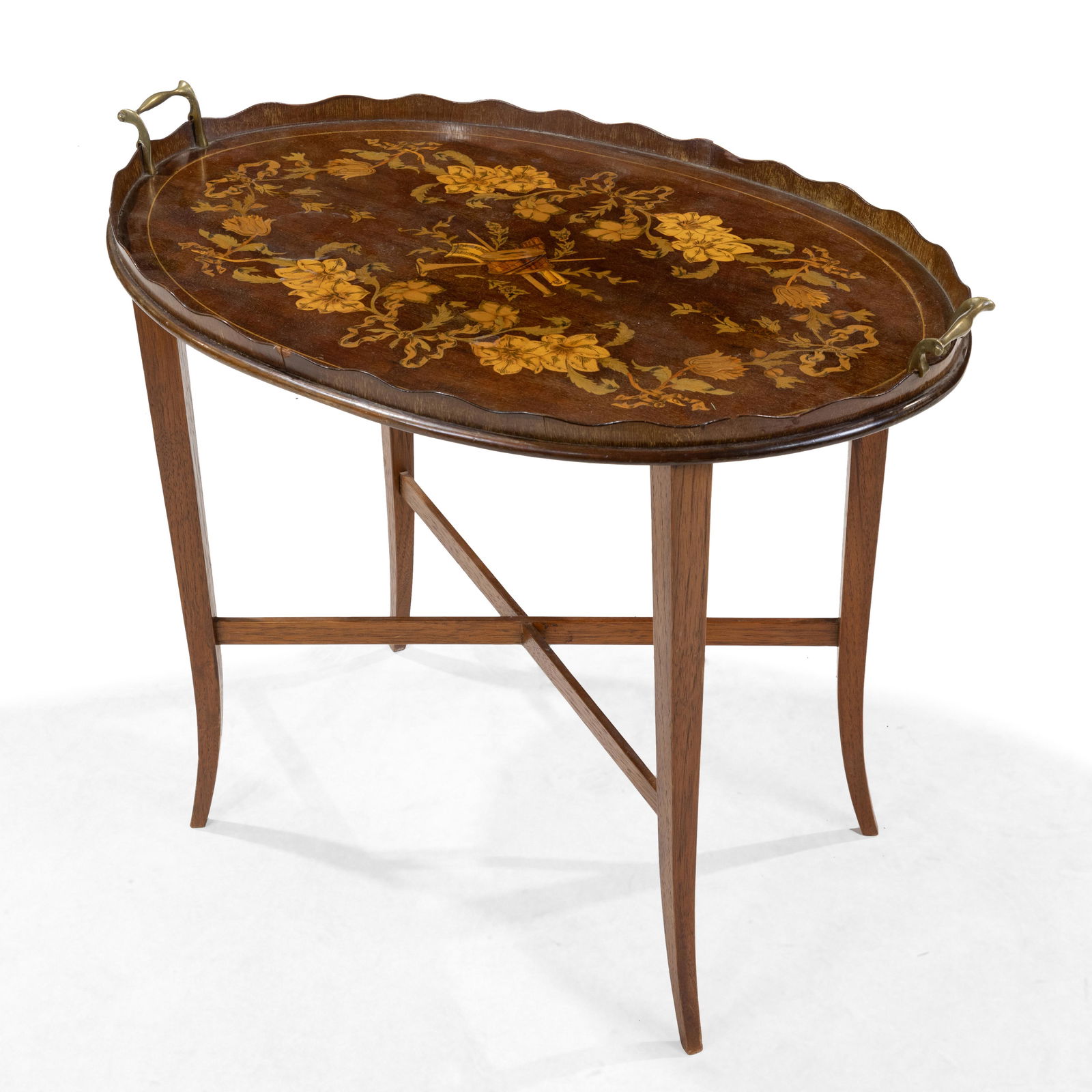 Inlaid Mahogany Tray Table (1 of 4)
