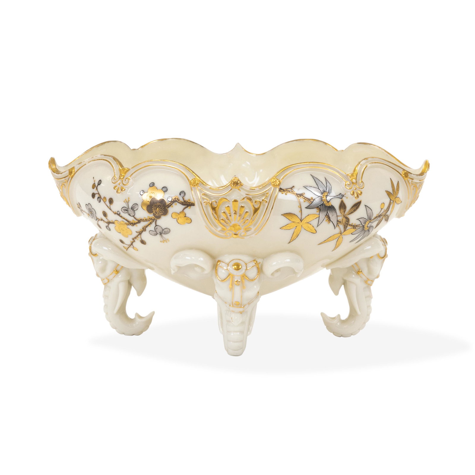 Royal Worcester - Elephant Foot Bowl: Description - Royal Worcester elephant foot bowl. Dimensions - 5.5" x 11" x 8.5"