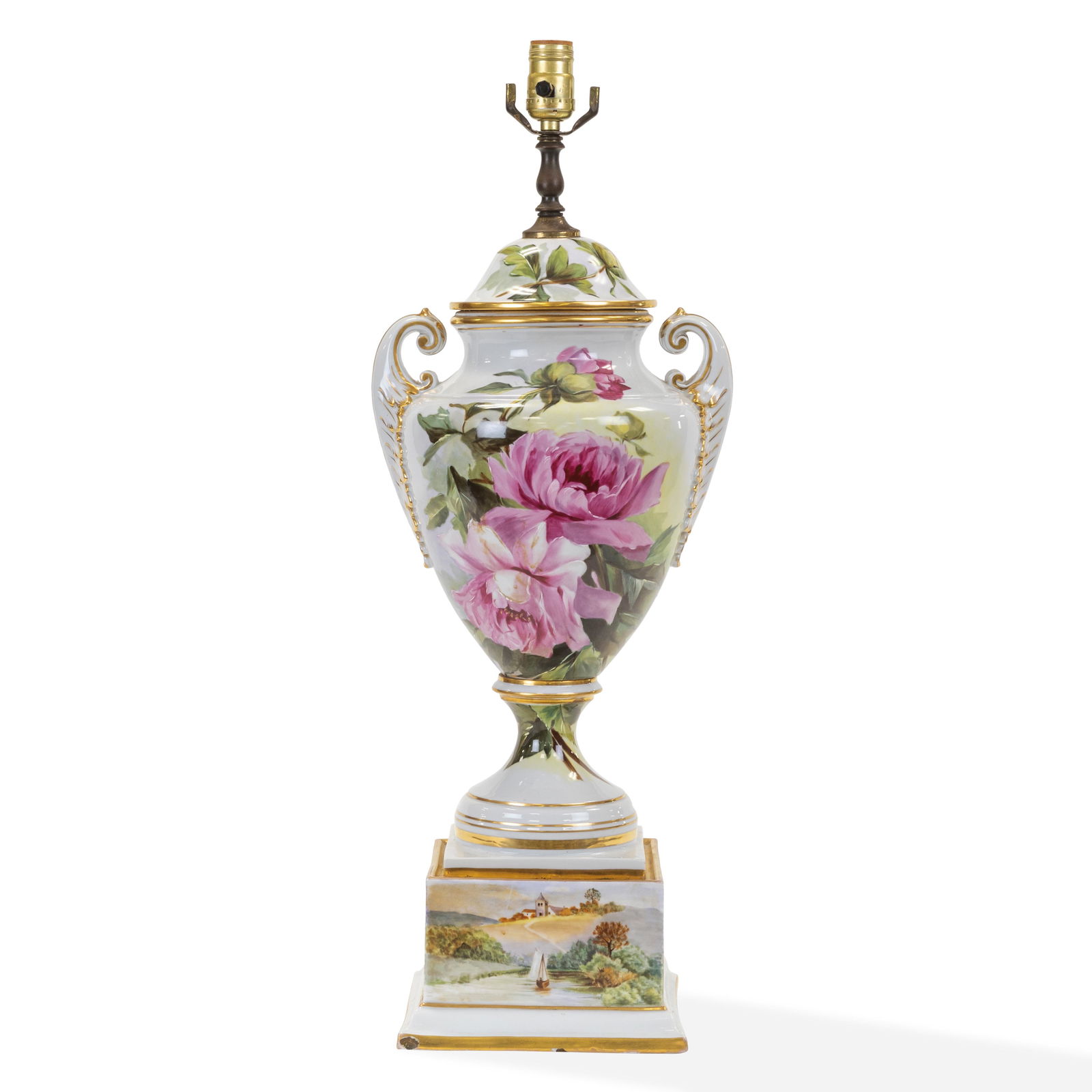 Hand Painted German Porcelain Lamp (1 of 5)