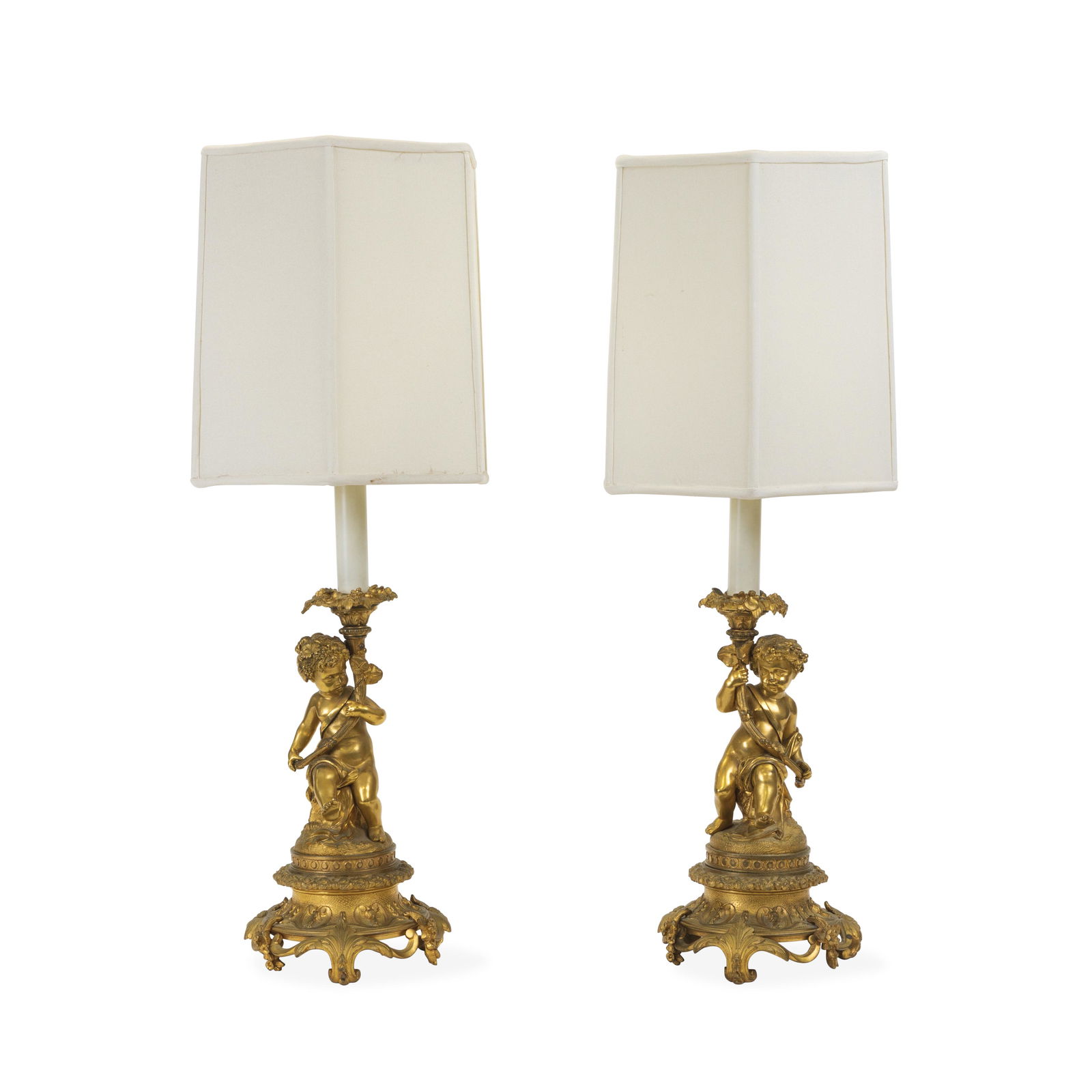 Bronze Cherub Lamps - Pair (1 of 8)