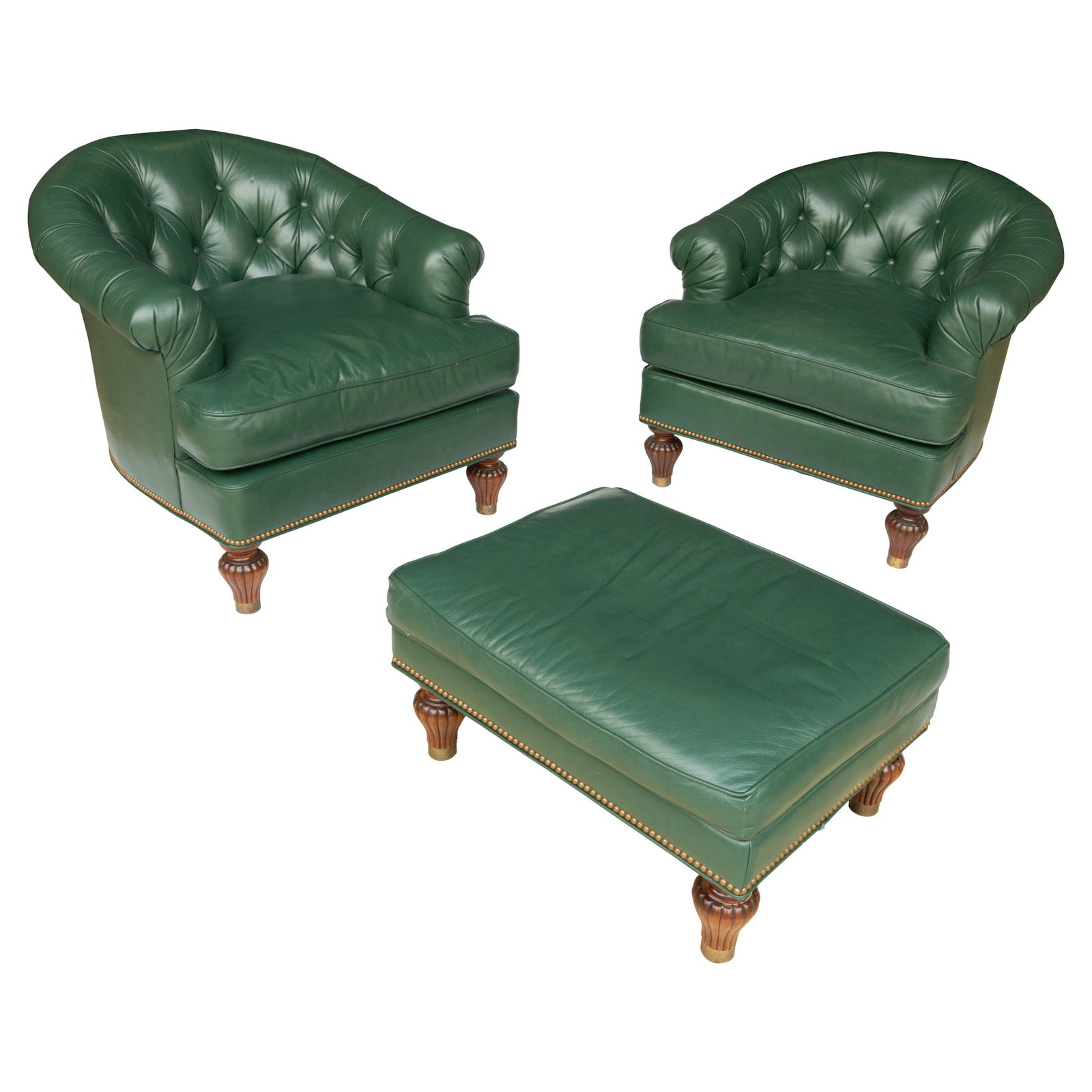 Leather Library Chairs - Pair (1 of 3)