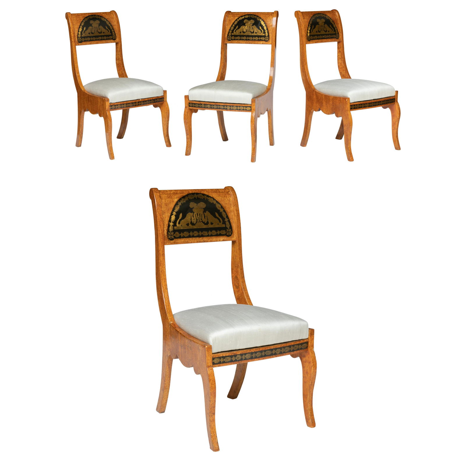 Birdseye Maple Dining Chairs - 4 (1 of 9)