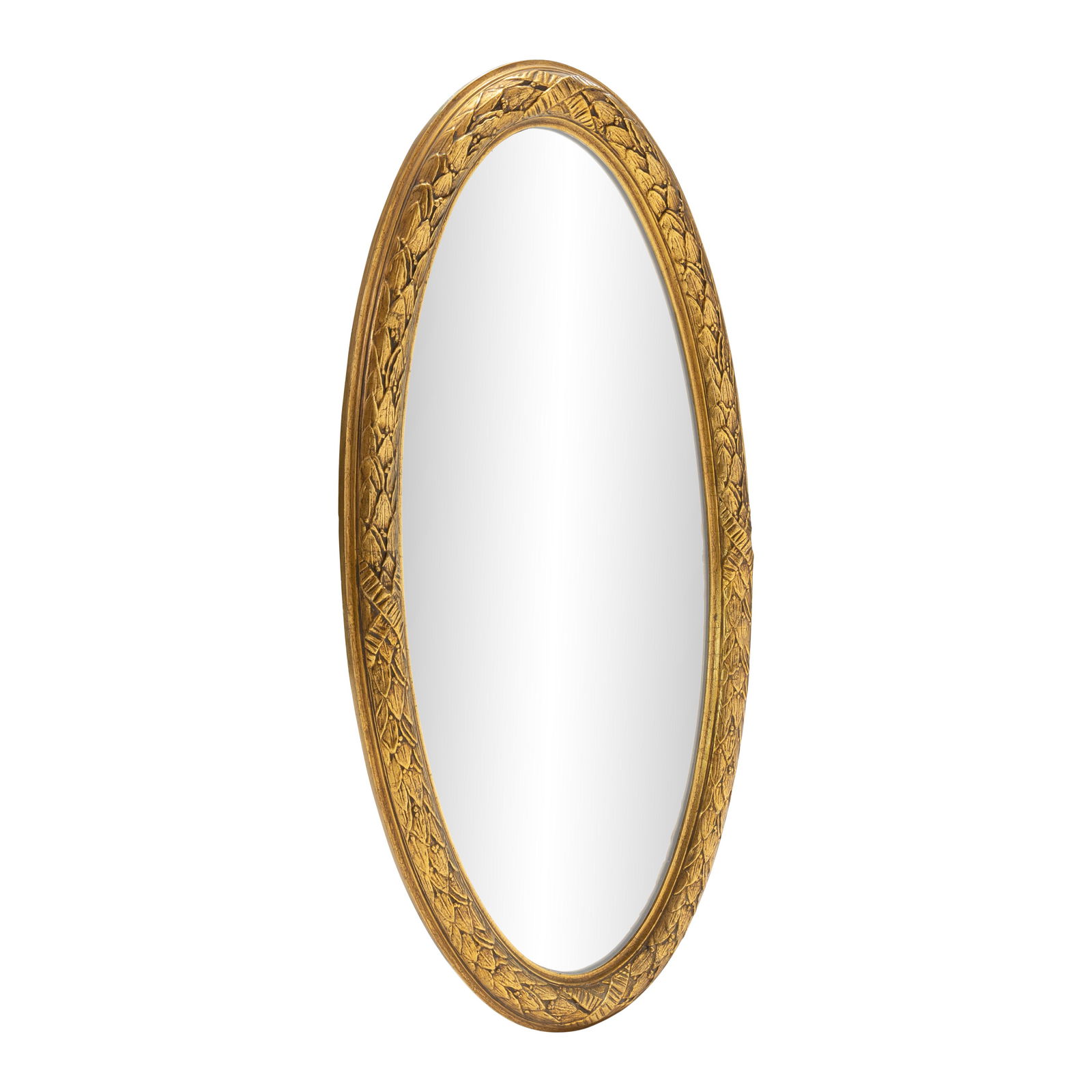 Gold Leaf Oval Mirror (1 of 2)