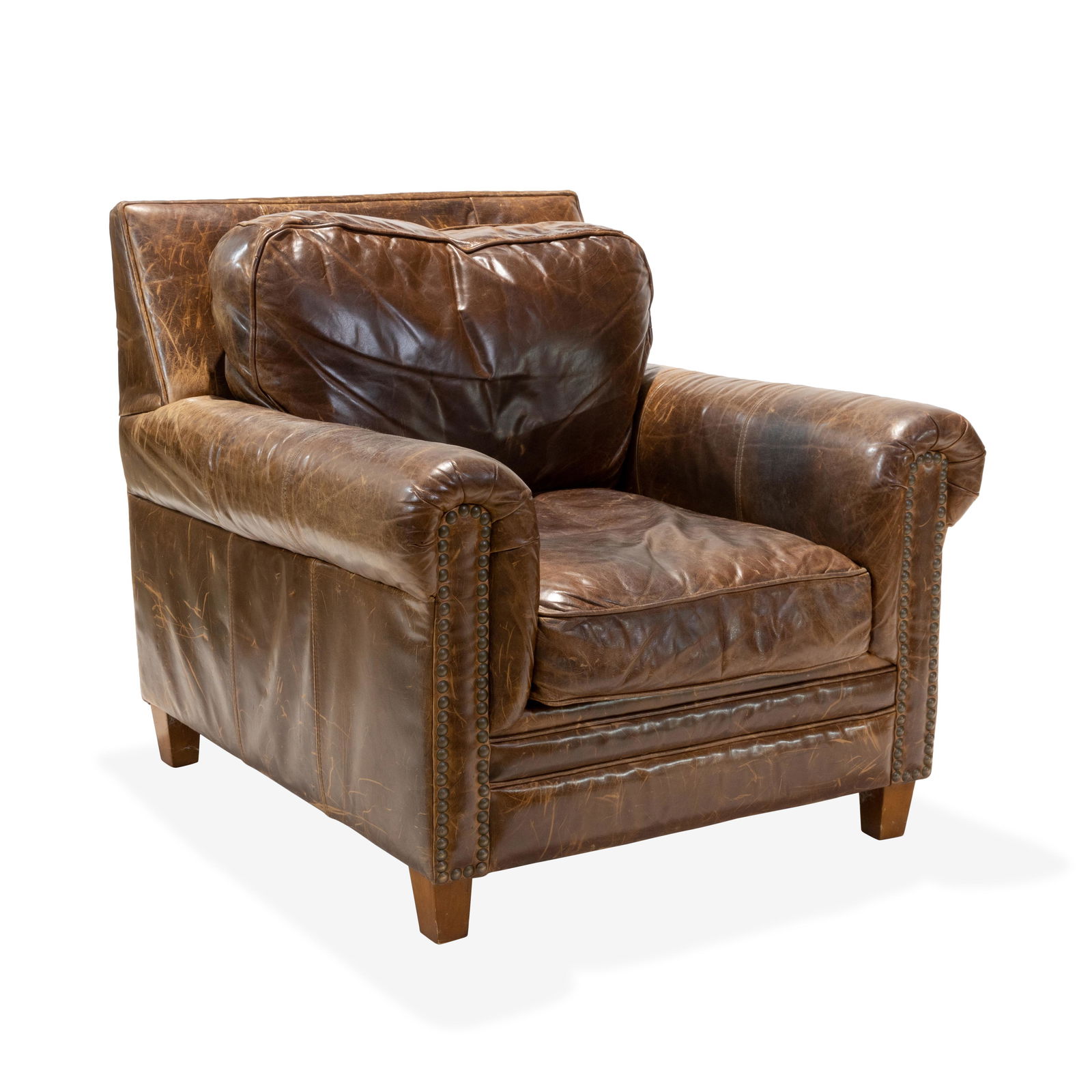 Oversized Leather Club Chair (1 of 3)