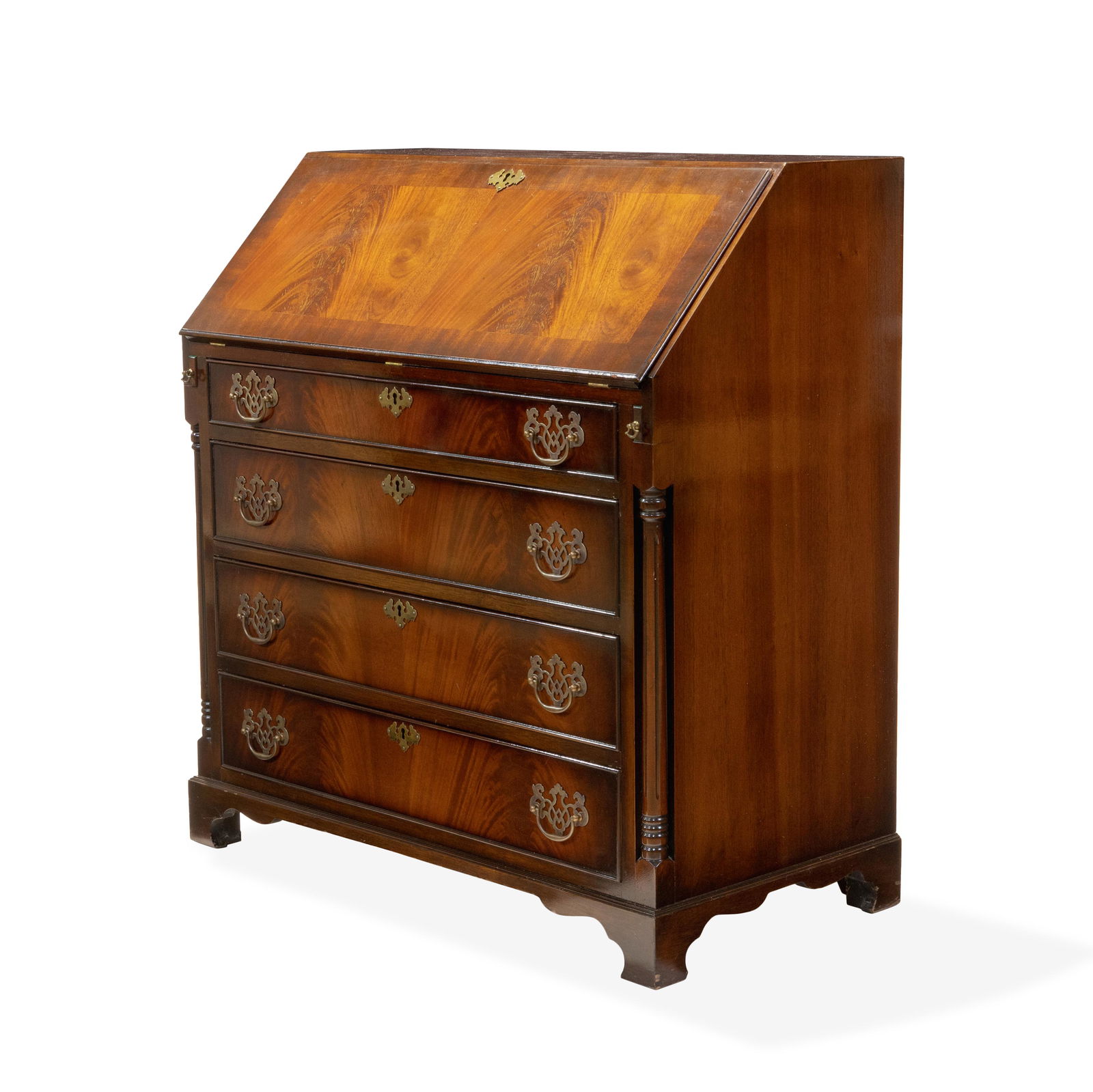 Rosjohn - Mahogany Drop Front Desk (1 of 5)