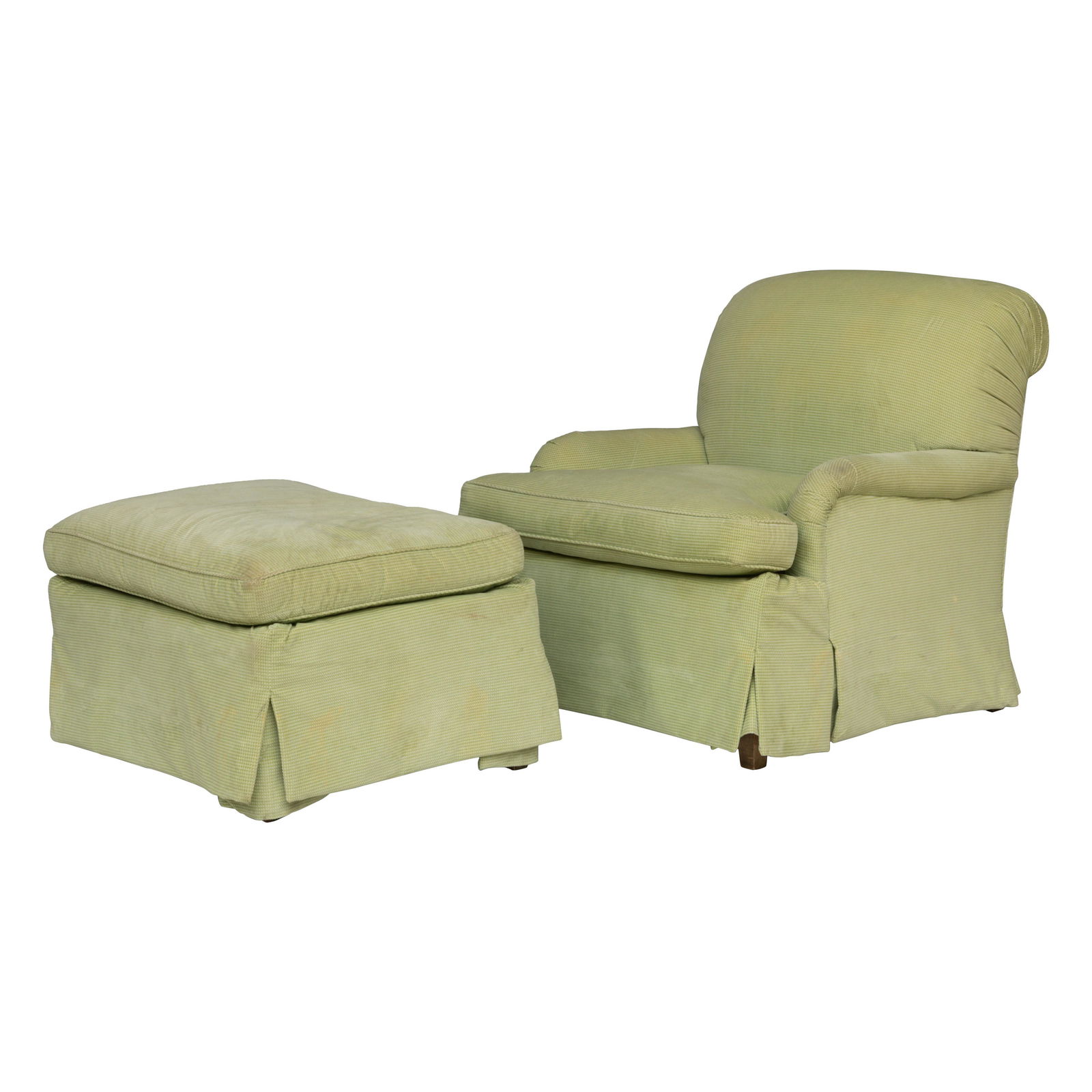 Upholstered Club Chair ad Ottoman (1 of 2)